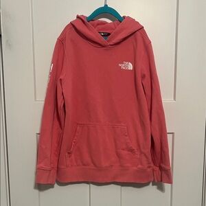 The North Face Pink and White  Hoodie Girls Medium 10 12 Like New